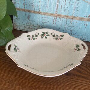 Royal Limited Holly Holiday Gold Trim Japan Candy Bon Bon Dish